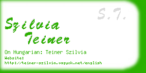 szilvia teiner business card